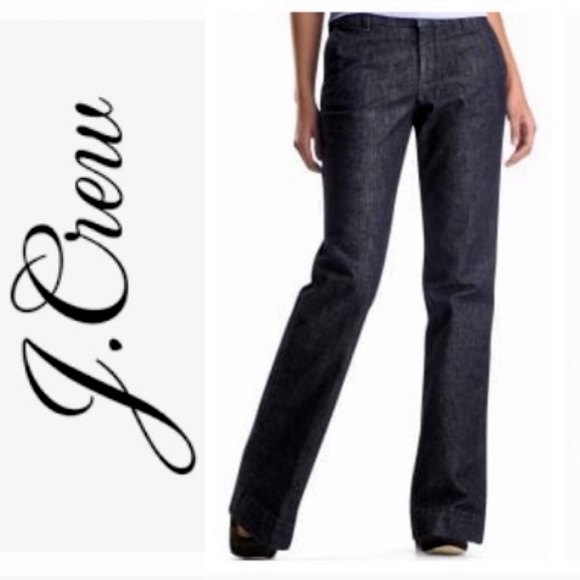 J. Crew Denim - J. Crew wide leg dark wash trouser jeans